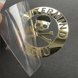 Mastermind-Skull Gold Plated Sticker, Mobile Phone Logo, Power Bank Sticker, Computer Sticker