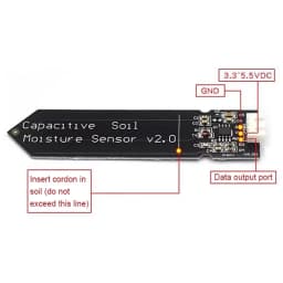 1/5/10PCS Capacitive Soil Moisture Sensor Module 3.3V-5.5V Corrosion Resistant for Arduino/ESP32/Raspberry Pi (Analog Output)