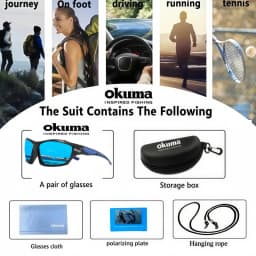 Okuma Polarized Glasses UV400, Windproof and Sand Resistant to UV Glare, Avoiding Eye Damage from External Factors