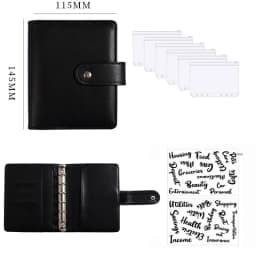 2023 New A7 Budget Binder Cash Envelopes for Money Saving Organizer with Zipper Pockets, Budget Sheets and Self-adhesive Labels