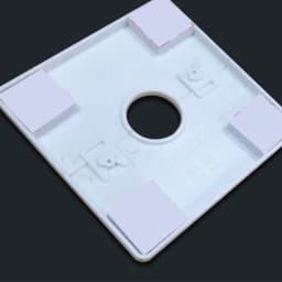 1 Pc Wall Split Flange Square Escutcheon Plate Water Pipe Wall Covers Reserved Drill Hole Panel Decor for Wires Faucets Pipes