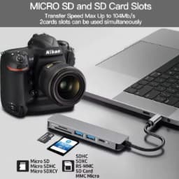 5/7/8 in 1 Type-C Docking Station USB C Hub Mutiport Adapter USB3.0 PD Charging SD TF Card Reader For Laptop Macbook Notebook
