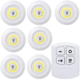 Dimmable LED Under Cabinet Light with Remote Control Battery Operated LED Closets Lights Wardrobe Bathroom Lighting Night Light
