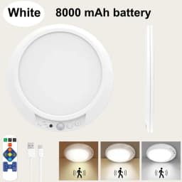 Wireless Wall Lamp Motion Sensor Ceiling Light USB Type-C Rechargeable Magnetic Lamp Remote LED Night Light For Kitchen Coatroom