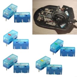 157F HUANO Blue Transparent Shell Mouse Micro Pink Red Yellow Blue Green Dot