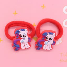 2Pcs/Set Sweet Cake Ice Cream Shape Hair Accessories Colorful Nylon Headband Kids Ponytail Holder Scrunchie Ornaments Gift