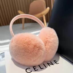 Real Rex Rabbit Fur Ear Muffs Winter Warm Ear Covers Simple Genuine Fur Ear Muffs Thickened Plush Ear Warmers Fur Accessories