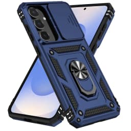 Stand Rotating Slide Camera Lens Military Grade Armor Case For Samsung S25 S24 S23 S22 S21 FE S20 Plus Note 20 Ultra M53 M33 A34