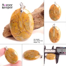 High Quality Pendentif Real Natural Crazy Lace Agate Stone Pendant Chains Necklace For Women's & Men's Jewelry Making BK996H