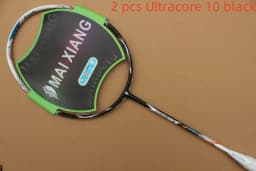 2 Pcs High-Elastic Carbon Fiber Bionic Elements Badminton Racket 28Lbs High-Quality Ultracore U10 Badminton Racquet