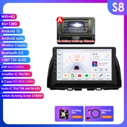 10.1" Hizpo 2Din Android13 Car Radio for Mazda CX-5 2012 - 2015 DSP RDS GPS Navigation BT 4G Android Auto CarPlay 360° CAM