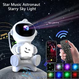 Astronaut LED Star Projector Night Light Galaxy Projectors Bluetooth Speaker for Bedroom Room Decor Kids Gift Starry Sky Lamp