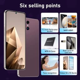 K-Touch Mobile Phones S26 Ultra Smartphone Android 15 Global Version 5G Dual Sim Cell phone 7.3 Inch 16+48MP Camera 22GB+2TB 7800mAh Wifi GPS Cellphones For Men Women