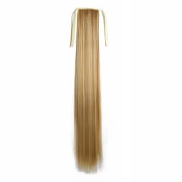WIGSIN Synthetic 32Inch Long Straight Drawstring Ponytail Clip in Hair Extension Black Blonde Hairpiece for Women