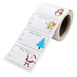 250 Pcs Christmas Tags Self Adhesive Gift Tags for Xmas Presents Christmas Name Labels Stickers for Wrapping Paper Birthday