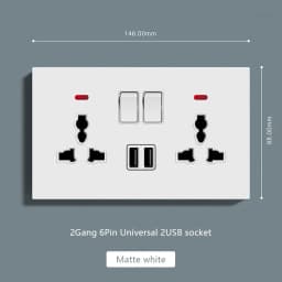 UK Standard Power Socket 13A Quick charge Plug 20W Smart Type-C Wall Outlet,220V Electrical Universal Wall Light 2way Switch
