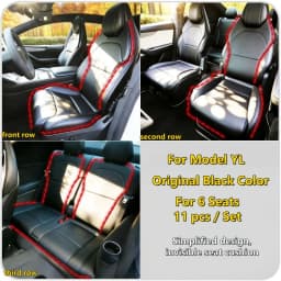 For Tesla Model YL New Car Seats Cover Nappa Leather YL Invisible Seat Cushions Ventilation High Quality Interior Accessories