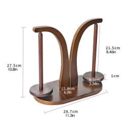 Wood Double Yarn Spindle Rotating Wooden Sewing Yarn Holder Spinner Magnetic Thread Spool Wool Ball Winder Knitting Tools