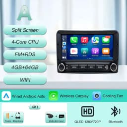For Ford Fiesta Mk4 Mk5 Focus Mk1 Mondeo Mk2 Mk3 Fusion Transit Connect Ranger Puma Galaxy Mk1 Escort Mk6 Radia Player 6.86" 4G