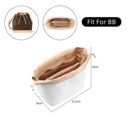 CRAZYSMITH Bag Organizer For LV Nano Noe Handbag Dupont Paper Inner Bag Insert Storage Bags Drawstring Liner Bag Support Shaper