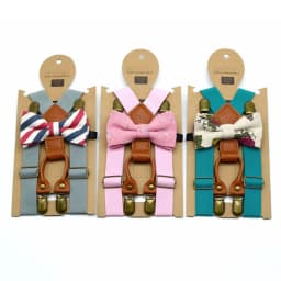 Child Kids Adjustable Elastic Suspenders Bow Tie Set for Children Boys Girls Wedding Birthday Costume Party Fashion Accessories
