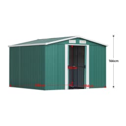 Large Heavy-Duty Metal Garden Tool Storage Shed, Weatherproof Steel Construction, Rust/UV/Water-Resistant, Foundation Included