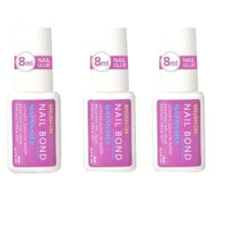 1/2/3/4/5Pcs 8ml Fast Dry Nail Glue with Brush for False Nail Tips Strong Adhesive Nail Rhinestones Jewelry Glue Manicure Tools