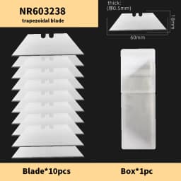 AMR 10pcs/30pcs/50pcs A Set Utility Blade SK2 Hook Blades Steel Art Blade Safety Horn Knife Blades with Storage Box for Cutting