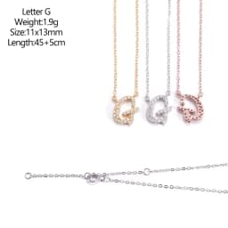 925 Sterling Silver D VVS1 Diamond Full Moissanite Pendant Necklace for Women Letter Sparkling Moissanite Jewelry