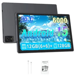 Paitanry Y40 10 Inch Android Tablet PC 12GB (6+6 Virtual RAM)+128GB ROM, Helio G80 Octa‑Core,6000mAh,5+13MP Dual Camera,18W Fast Charging,Dual WiFi for Gaming Reading High-End Tablet