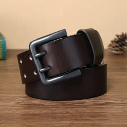 100-125cm 4.3cm Wide Thick Real Cowskin Genuine Leather Belt For Men High Quality Double Pin Buckle Cowboy Business Strap
