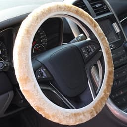Car Steering Wheel Cover Gearshift Handbrake Cover Protector Decoration Warm Soft Plush Rhinestone Black Pink Women Man