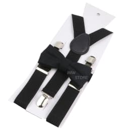 Adjustable Elastic Leather Suspenders Bowtie Set Men Women Sage Green Braces Straps For Wedding Y-Back Shirt Accessories Gift