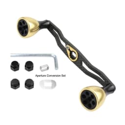 EKfan 130MM Carbon Fiber Fishing Handle Alloy Knobs 7X4MM/8X5MM Holes For Dawa/Shmano Baitccast Water-drop Reel DIY