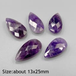 Water Drop Shape Stone Charms Faceted Amazonite Pendant Natural Gems Crystal Charms For Jewelry Making DIY Necklace 13x18mm