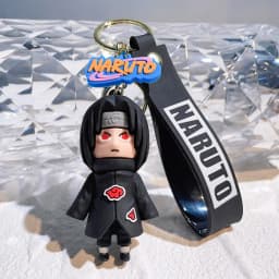 Cartoon PVC Naruto Anime Peripheral Keychain Naruto Silicone Figure Car Key Chain Christmas, Halloween Gift