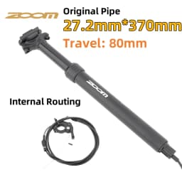 ZOOM Bicycle Dropper Seatpost 27.2-33.9MM Internal Routing 80mm Travel For MTB Gravel/Road Bikes Winter Cycling Accessories