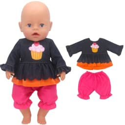 43 Cm Baby Doll Clothes Rompers for 17 Inch Baby Doll Suit Costume Set