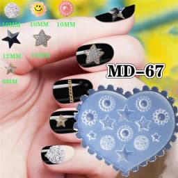SNASAN Tiny Flower Heart Dolphin Gemstone Beauty Nail Art Resin Silicone Mould DIY Handmade Tool Small Beads Resin Silicone Mold