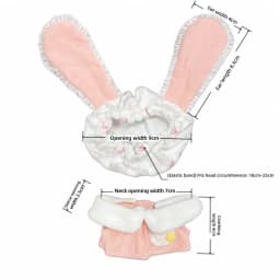 Autumn Winter Doll Clothes for 10cm Bunny Series Cotton Doll Peach Blueberry Themed Outfit Cute Warm Costume Plush Toy Supplies