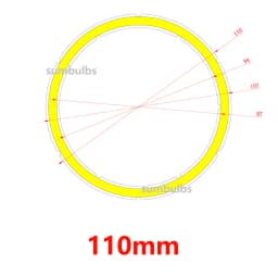 2W-12W Angel Eyes COB Light Source Annual Shape 12V DC 20mm-120mm Ring LED Chip Cold Warm White Light Source for DIY Car Bulb