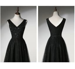 Black Long Evening Gown 2026 New plus Size Slimming Ball Performance Hostess Celebrity Floor-Length Dress