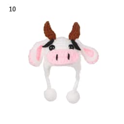 1/12 Scale Dollhouse Doll Hat Cute Animal Hat Doll House Decoration for Kids Toys Birthday Gift Doll Accessorie Miniature Scene