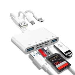 8-in-1 Universal Card Reader SD/TF Slots USB3.0/Type-C/LigtingOTGCamera Adapter For Android/iPhone/iPad External Installation