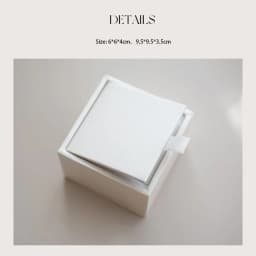 High-end White Satin Jewelry Box Ring Box Necklace Earrings Gift Storage Display Box Paper Flip Jewelry Organizer Box Joyero