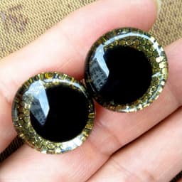 10pair 3D Glitter Trapezoidal Safety Eyes Amigurumi For Crochet Toys Plush Clear Crooked Pupils Eyes Big Size 16/18/20/22/25mm