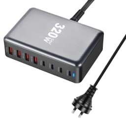320W GaN Charger USB C Fast Desktop 8-port USB Type C PD Charger Fast Charge 3.0 USB Type C Fast Charger for IPhone15 14 Samsung