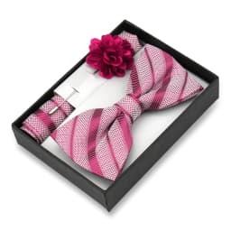 Classic High Quality Bow Tie Set Box Gift For Men Fashion Elegant Bowtie Handchief And Brooch Set Wedding Business Accessories