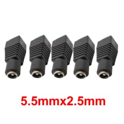 5/10Pcs 5.5 x 2.1mm 5.5 x 2.5mm DC Power Male Female Plug Jack Connector Adapter For 3528 5050 LED Strip Light Camera