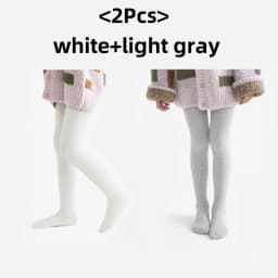 2Pcs/set 0-9 Years Children Cotton Leggings Spring Autumn Baby Girls Basic Simple Dance Pantyhose Infant Toddler Knitted Tights